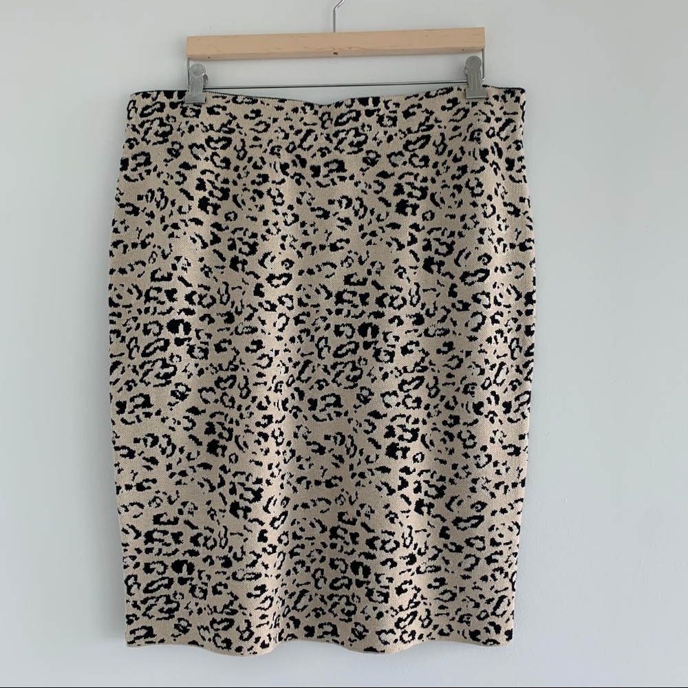 RACHEL Rachel Roy | Leo Leopard Knit Skirt | US 1X